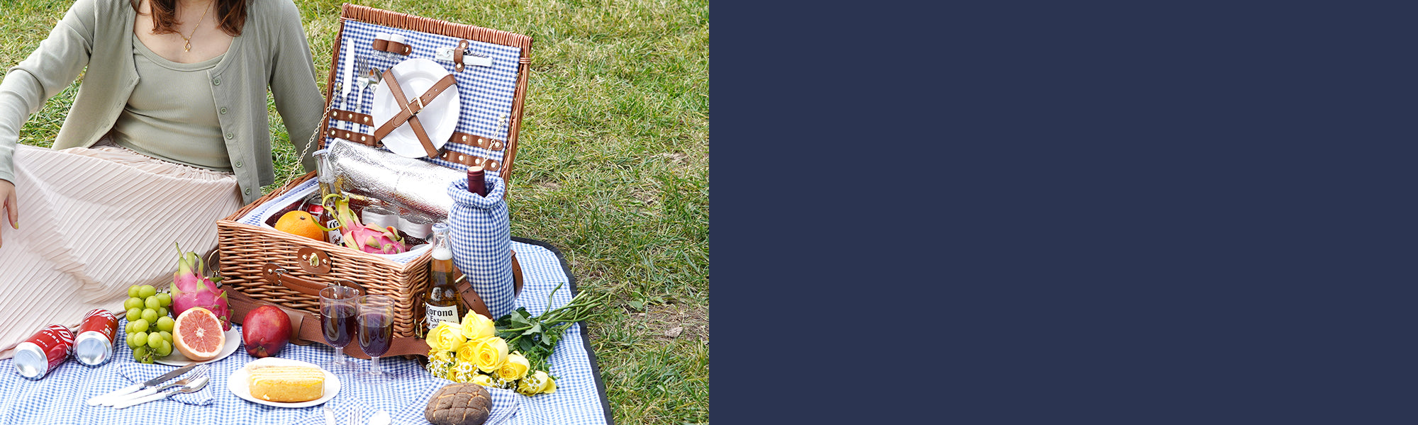 Classic Rectangular Picnic Basket