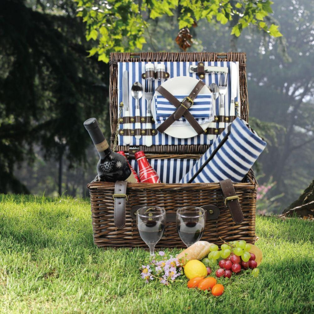 2 Person Picnic Hamper Navy Blue