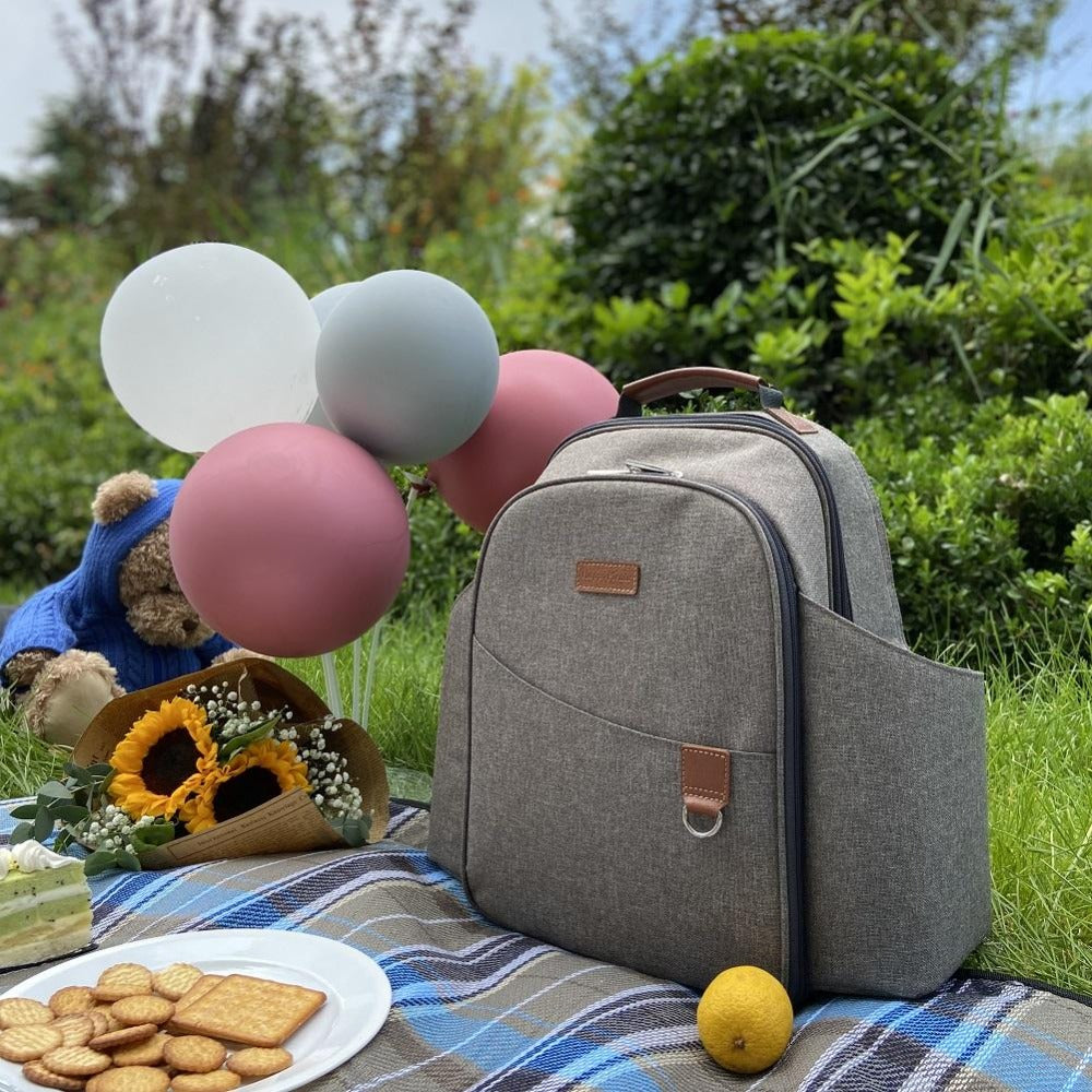 HappyPicnic Insulated Picnic Backpack for 2 Persons