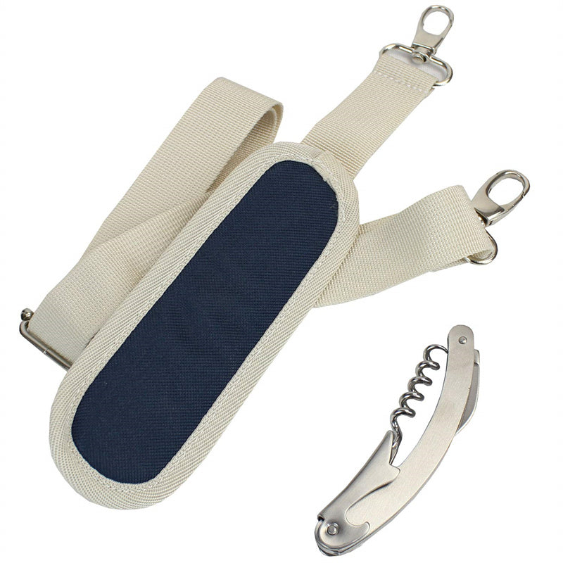 3 Bottle Insulated Wine Tote Cooler Bag-Navy Blue