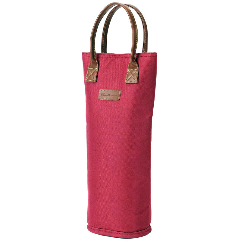 Single Bottle Insulated Wine Tote-Red