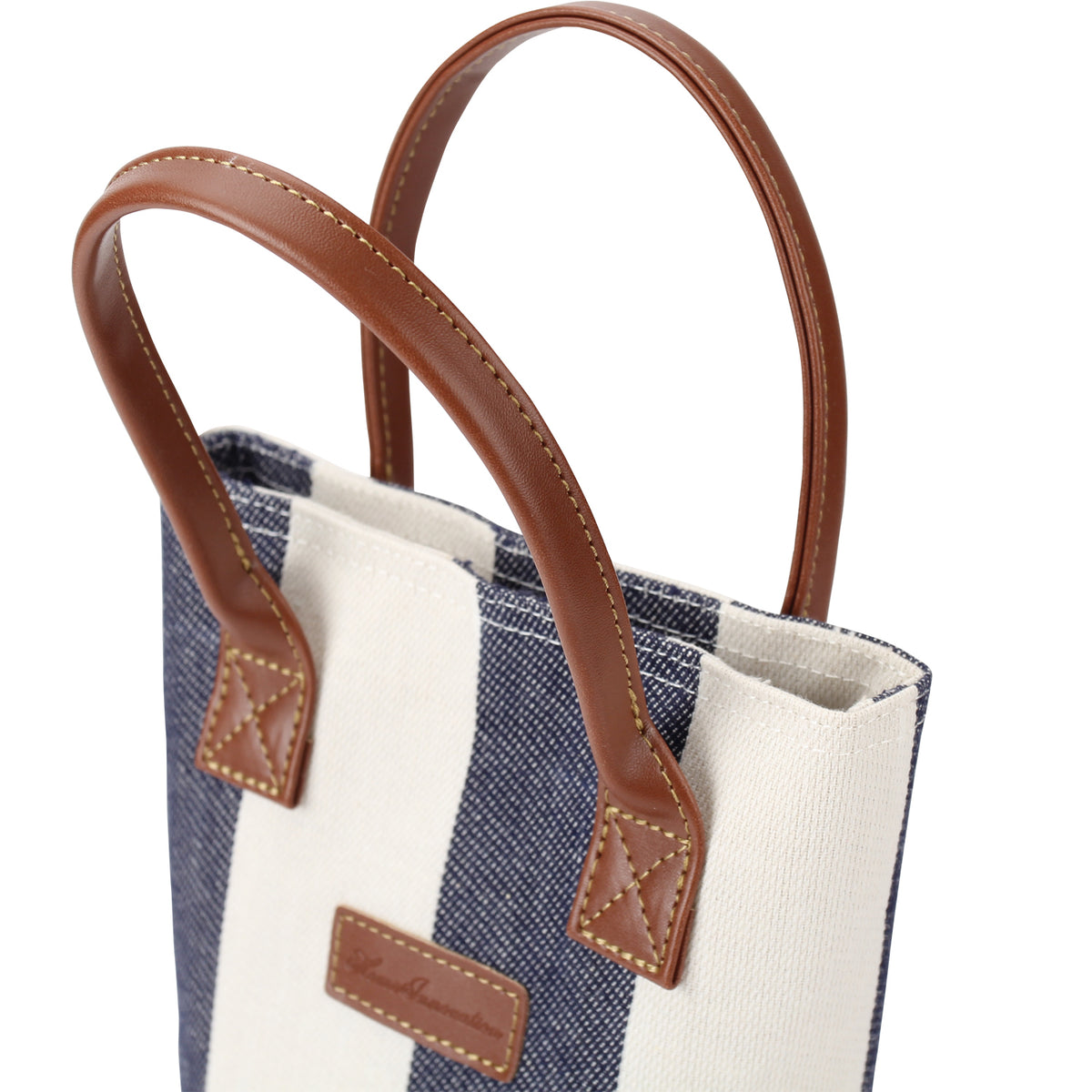 Single Bottle Insulated Wine Tote-Wide Srtipe