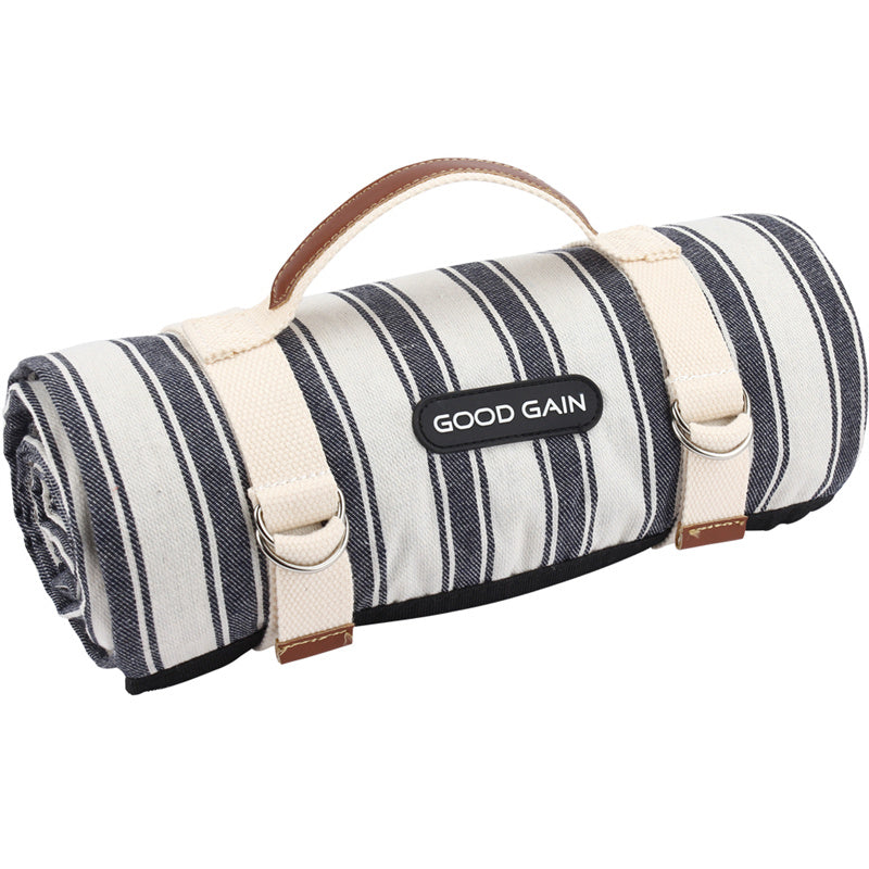 Family Picnic Blanket Waterproof Beach Mat-Double Stripe