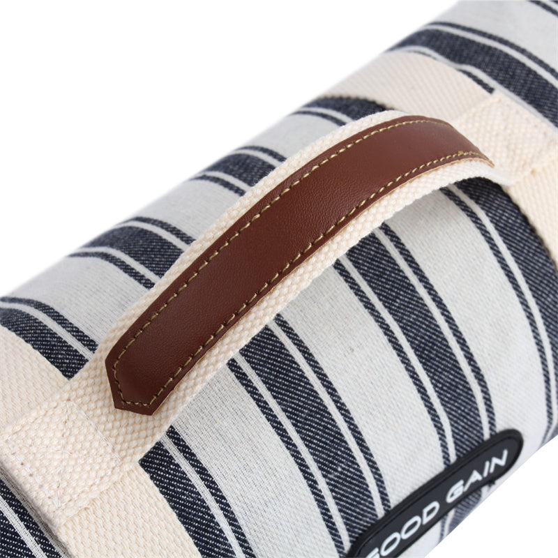 Family Picnic Blanket Waterproof Beach Mat-Double Stripe