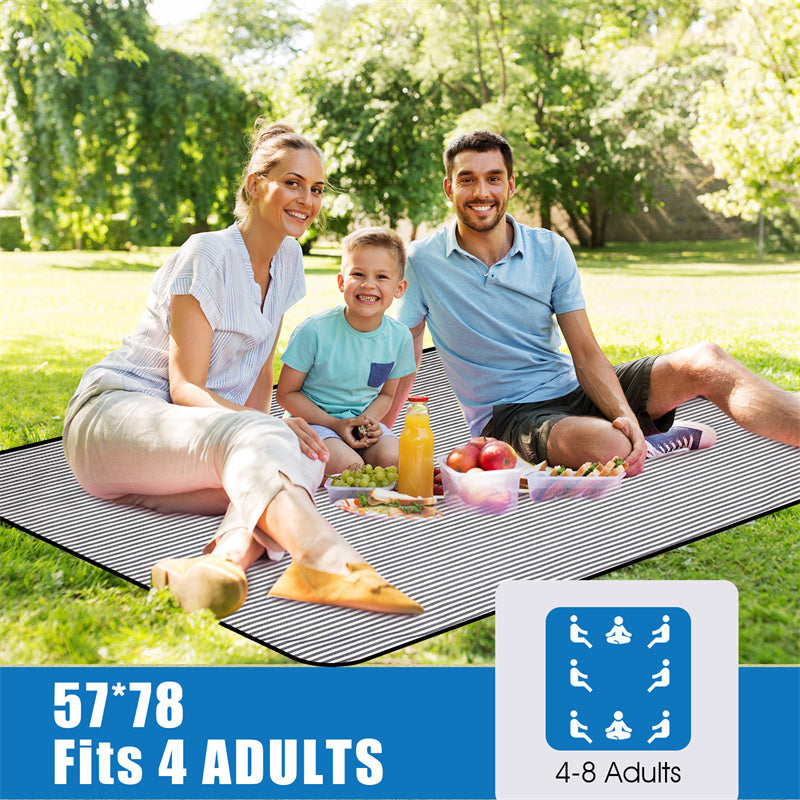 Family Picnic Blanket Waterproof Beach Mat-Stripe