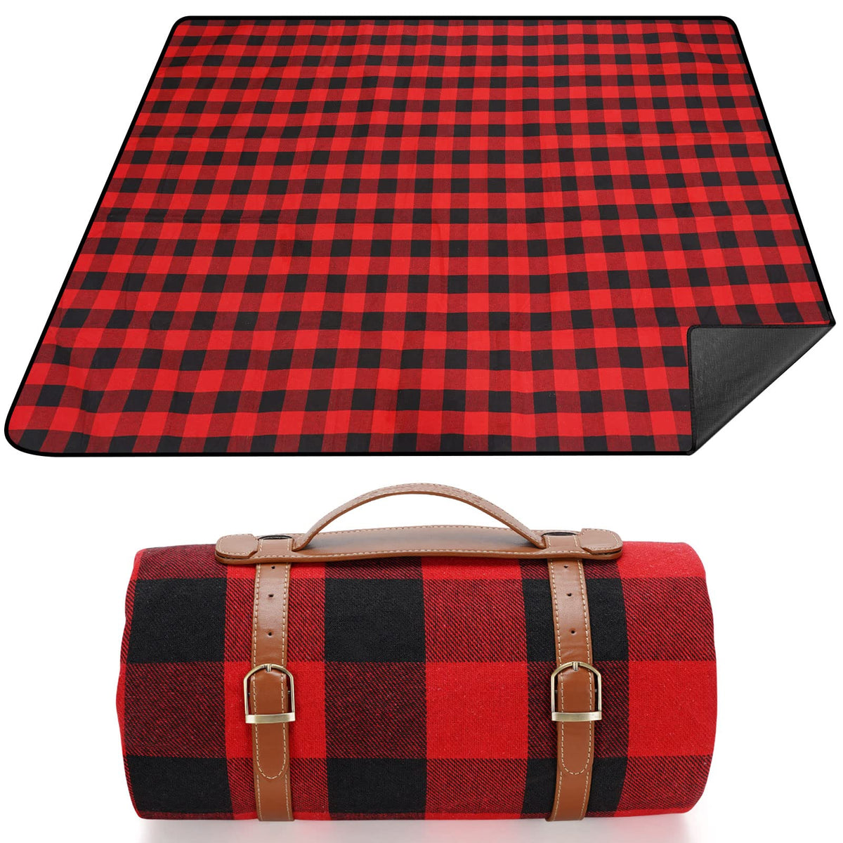 Waterproof Picnic Blanket-Red Plaid