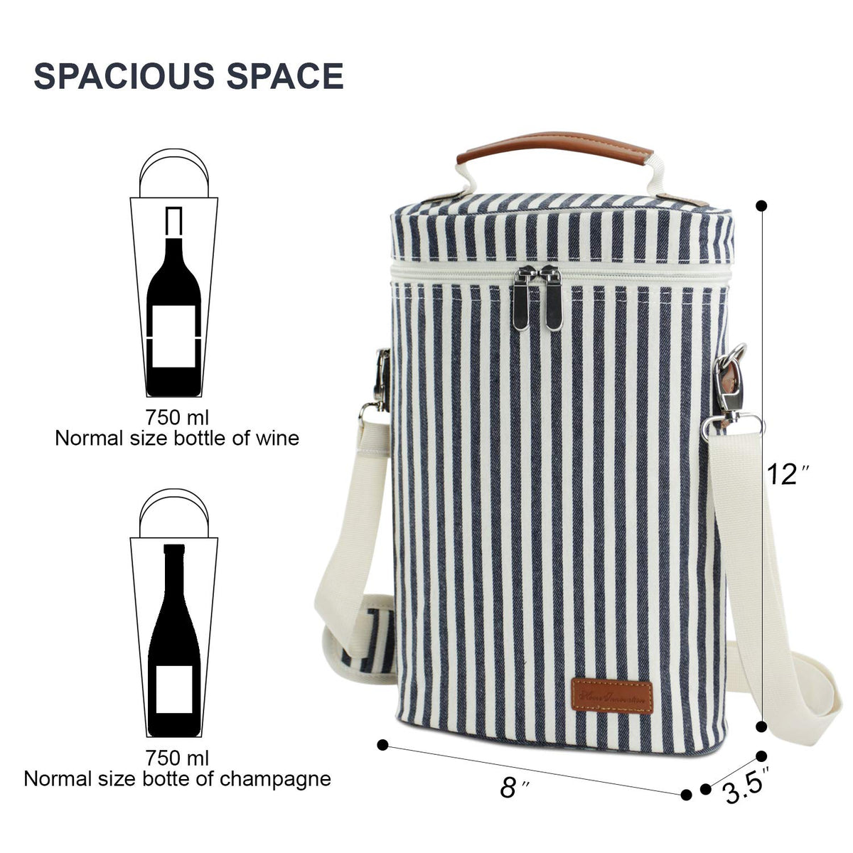 Two Bottle Wine Tote Carrier