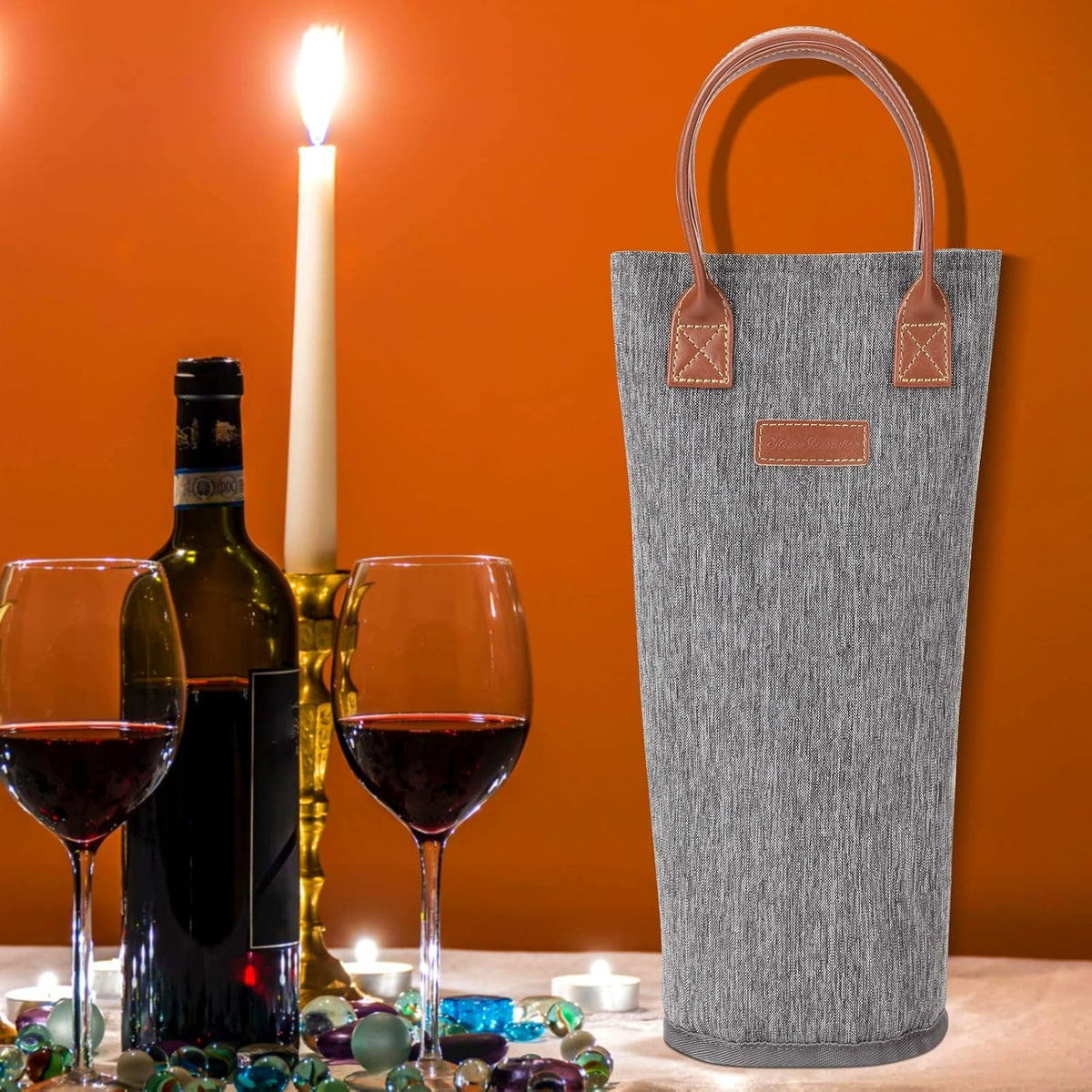 4 Pack - Single Bottle Insulated Wine Tote