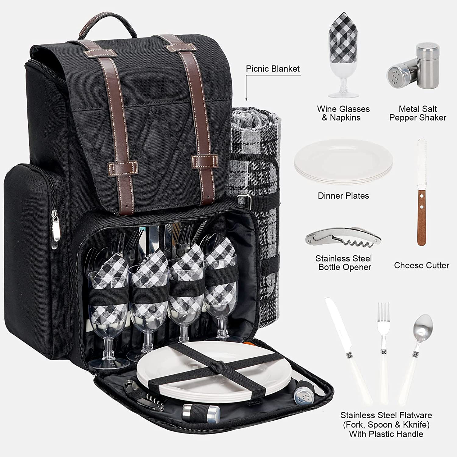 Picnic backpack for 4 best sale