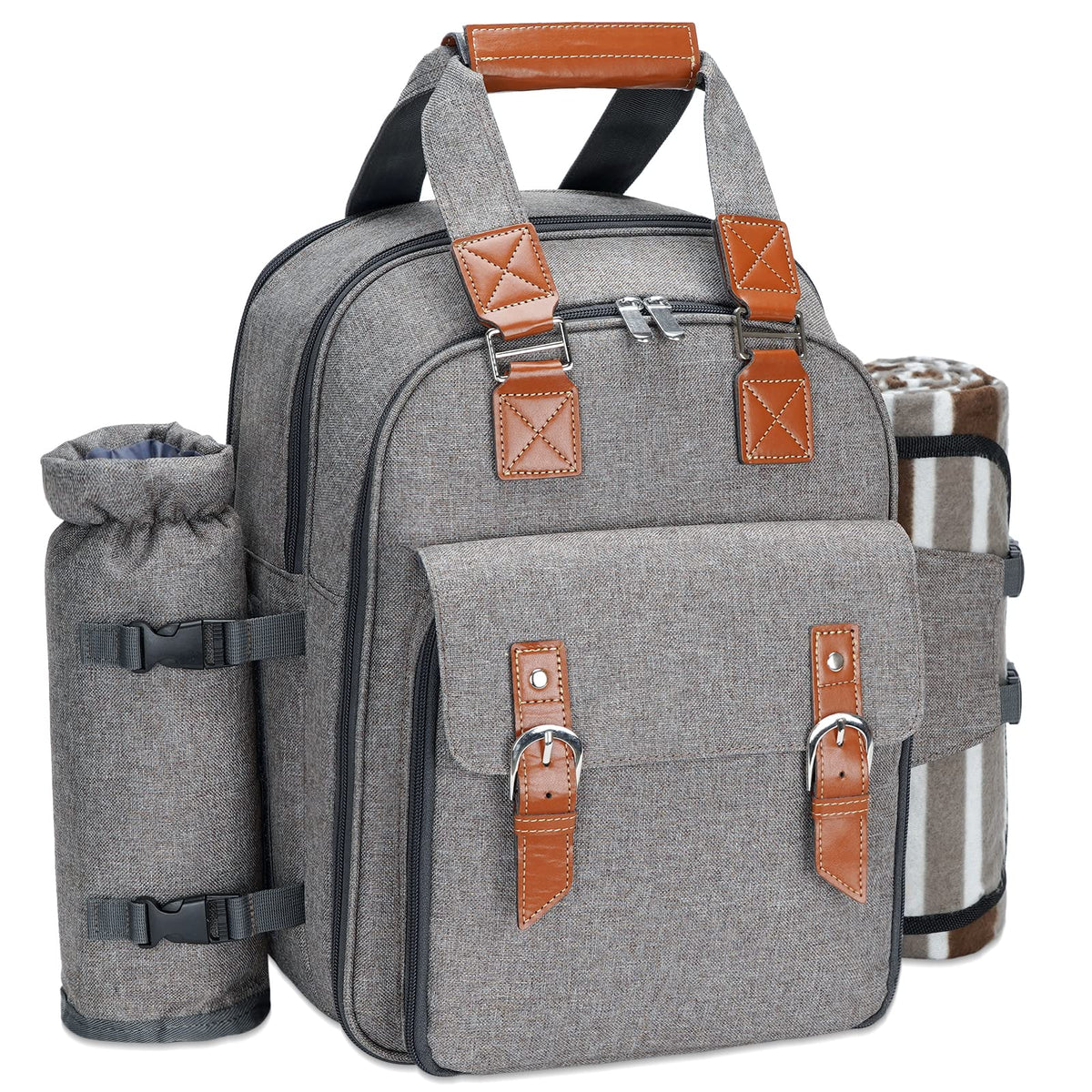 Picnic Backpack for 4 Person with Blanket