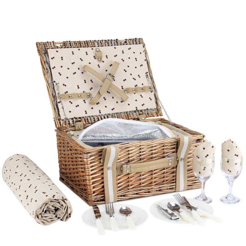 Willow Picnic Basket Set for 2 Persons