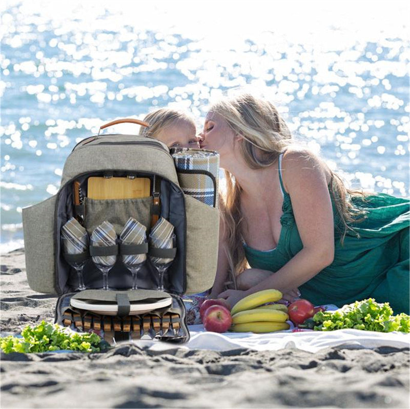 Picnic Backpack Sets for 4 Persons