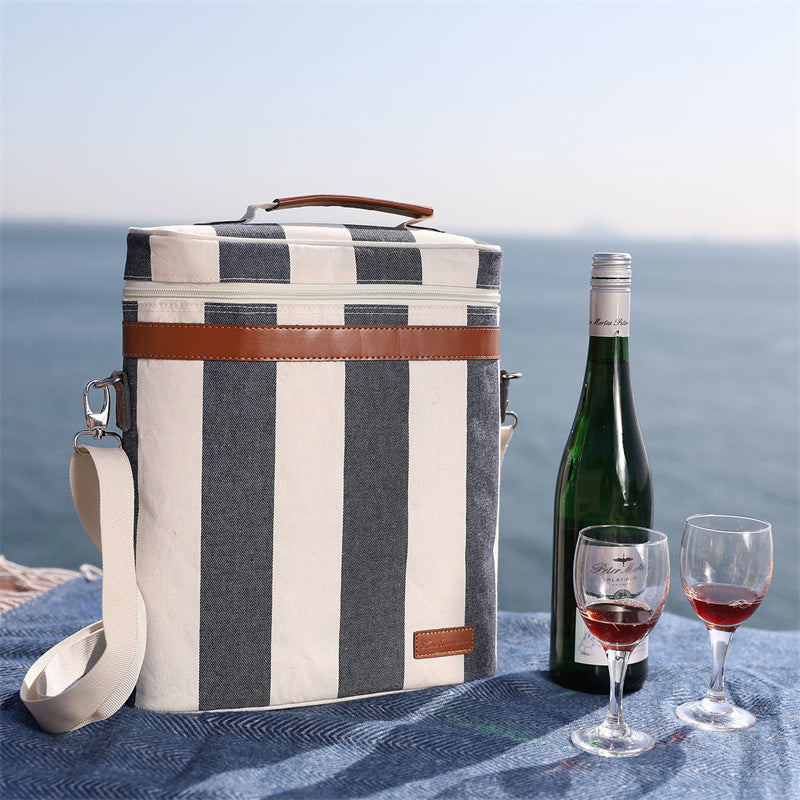 3 Bottle Insulated Wine Tote Cooler Bag