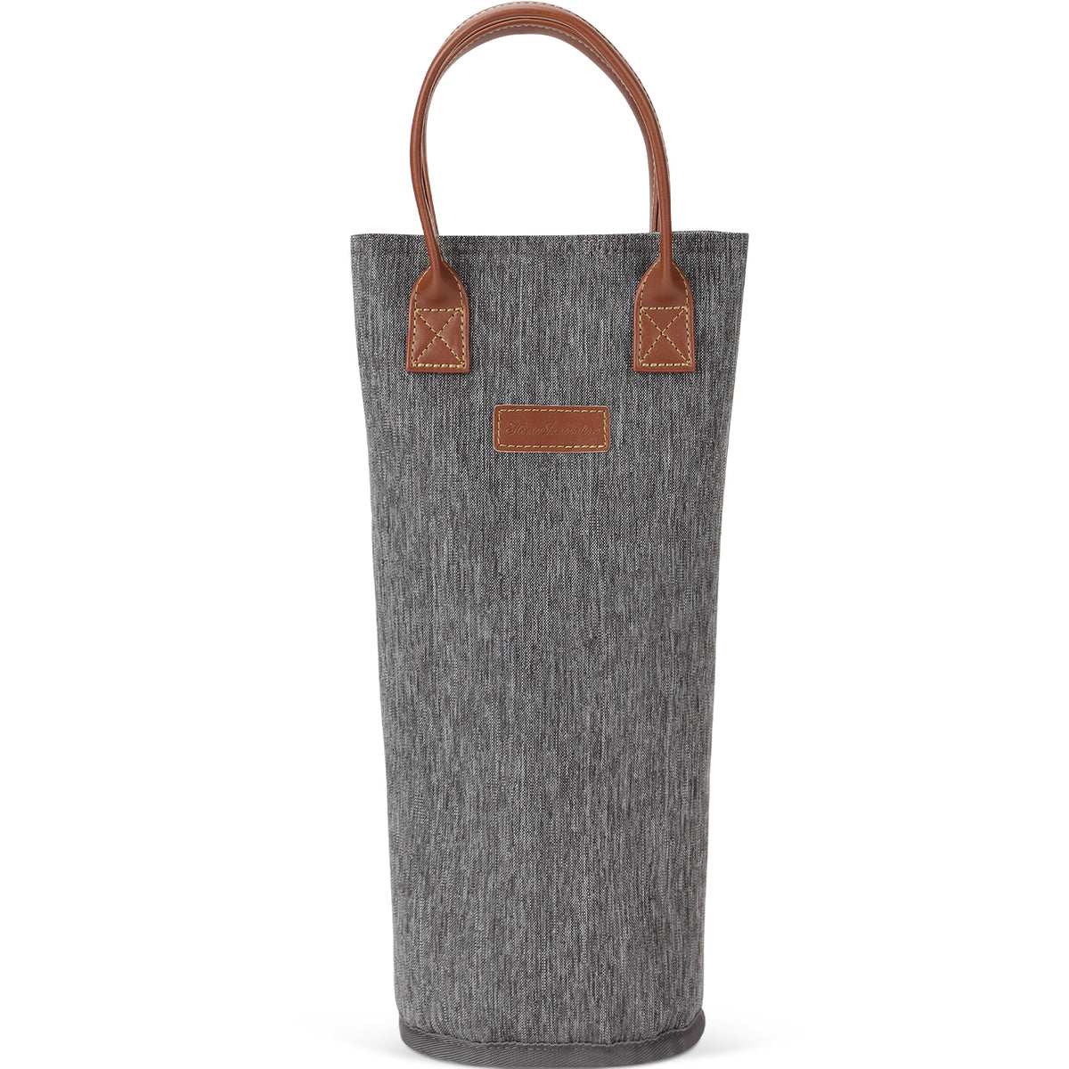 Single Bottle Insulated Wine Tote-Grey